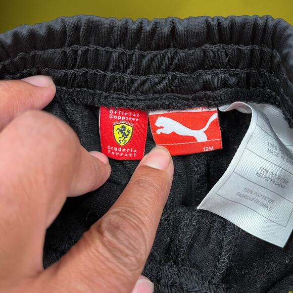 Baby’s Puma X  Ferrari Collab Shorts 12 Months Racing Pockets Stretchy Driving - Picture 2 of 7